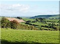 SN9770 : Evening light at Llidiart Carnau farmhouse, near Rhayader by Derek Voller