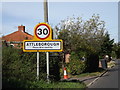 TM0594 : Attleborough Town Name sign by Geographer