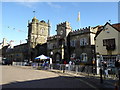 ST8622 : Shaftesbury: Town Hall and St Peter's Church by Jonathan Hutchins