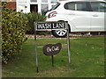 TM1791 : Wash Lane sign by Geographer