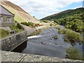 SN9264 : The River Elan below the Caban Coch Dam, near Rhayader by Derek Voller