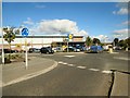 SE4281 : Entrance to Lidl Car Park, Thirsk by Peter Holmes