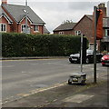 SJ6551 : Temporary traffic lights, Audlem Road, Nantwich by Jaggery