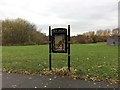 SJ8446 : Newcastle-under-Lyme: noticeboard in Icky Picky park by Jonathan Hutchins