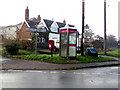 TM3570 : Signpost, Little Pouys Street Postbox & Telephone Box by Geographer