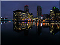 SJ8097 : Light Festival at MediaCityUK by David Dixon