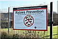 J3878 : Rabies notice, Belfast harbour estate (January 2017) by Albert Bridge