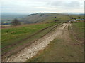 TQ3313 : South Downs Way at Ditchling Beacon by Malc McDonald