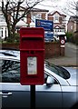 SJ3099 : Post mounted Post box by Norman Caesar