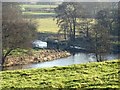 SK1140 : Former bridge piers in the River Dove by Ian Calderwood