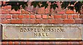 SD8901 : Gospel Mission Hall name stone by Gerald England