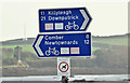 J5262 : National Cycle Network route signs, Whiterock, Killinchy (February 2017) by Albert Bridge