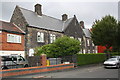 SE2733 : Almshouses on north side of Church Road by Roger Templeman