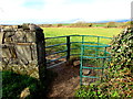 SS8079 : Kissing gate across a public footpath near Porthcawl by Jaggery