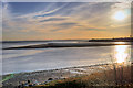 SJ4581 : Sandbanks in the Mersey Estuary near Speke by David Dixon