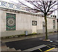 ST1875 : Mosaics on a Cardiff Central Railway Station wall, Central Square, Cardiff by Jaggery