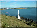 NO7356 : Navigation marker by the estuary of the River South Esk by Adrian Diack