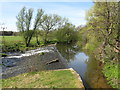 NT5173 : Weir on the River Tyne at Haddington by M J Richardson