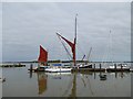 TM2532 : Sailing barge at Ha'penny Pier by Oliver Dixon