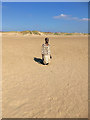 SJ3098 : A Clothed Iron Man on Crosby Beach by David Dixon