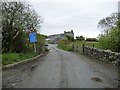 SH4746 : Ffordd gul / Single track road at Dafarn Faig by Christine Johnstone