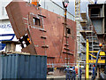 NS3274 : Building Hull 801 at Ferguson Marine shipyard by Thomas Nugent