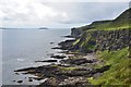 NM4783 : Eigg's rocky south coast by Jim Barton