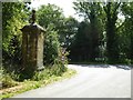 SP2332 : Road junction beside the Four Shire Stone by Philip Halling