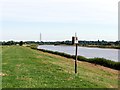 SK8380 : Distance marker on the River Trent by Graham Hogg