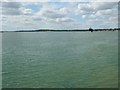 TM2437 : Cargo ship on the Orwell near the Suffolk Yacht Harbour by Christine Johnstone