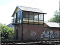 TL1898 : Woodstone Wharf signal box on the Nene Valley Railway by Paul Bryan