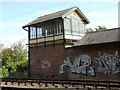 TL1898 : Woodstone Wharf signal box on the Nene Valley Railway by Paul Bryan