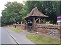 TM4489 : WW1 Memorial Lych Gate outside Worlingham Parish Church by Helen Steed