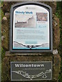 NS9555 : Information board about the Wilsontown Inn by M J Richardson