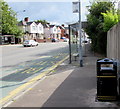 ST3090 : Welsh side of a Malpas Road litter bin, Newport by Jaggery