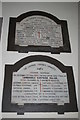 TL5338 : St Mary the Virgin, Saffron Walden: plaques recording bell-ringing achievements by Christopher Hilton