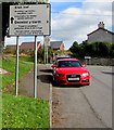 ST1082 : Bilingual distances sign in Pentyrch by Jaggery