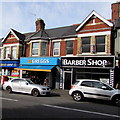 ST3289 : The Barber Shop and Greggs, Caerleon Road, Newport by Jaggery