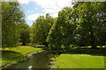 TL5238 : Audley End: gardens and River Cam, from the Tea Bridge by Christopher Hilton