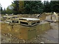 NY9555 : Sandstone quarry face, Ladycross Bank Quarry by Andrew Curtis