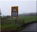 ST5296 : An unusual warning sign by the A466 by David Smith