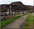 SS9398 : Riverbank footpath and cycleway, Tynewydd by Jaggery