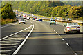 SJ5681 : Traffic Joining the Westbound M56 at Junction 11 by David Dixon