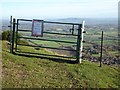 SO7641 : Gate and electric fence on the Malvern Hills by Philip Halling