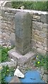 NZ0838 : Old Milestone by the B6296, Low Redgate Bank by Mike Rayner