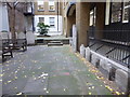 TQ3181 : Gravestones in the former churchyard of St Anne Blackfriars by Marathon