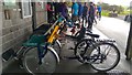 SK1463 : Hand cycle and wheelchair tandems at Parsley Hay Cycle Hire, High Peak Trail, Peak District National Park by Phil Champion