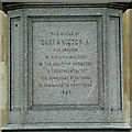 SO8455 : Plinth beneath the Queen Victoria statue in Worcester by Roger  D Kidd