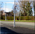 SJ3061 : Warning sign - low bridge ahead, Penyffordd, Flintshire by Jaggery