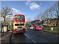 SJ8145 : No.25 buses at Keele University by Jonathan Hutchins